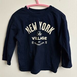 4/30$ H&M Navy Blue Kids Shirt with New York Print 18-24 months